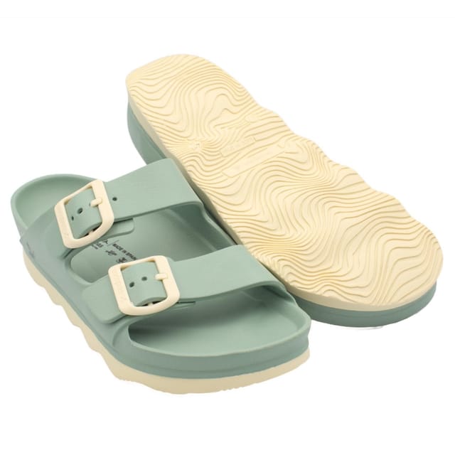 Avispas Avispas Women's Verona' TR Comfort Sole Two-Strap Summer Slide Sandals in Pale Green - 3