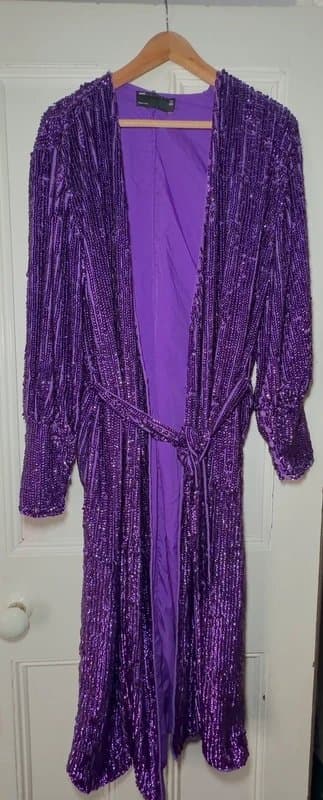 ASOS ASOS sequin embellished wrap midi dress size 8