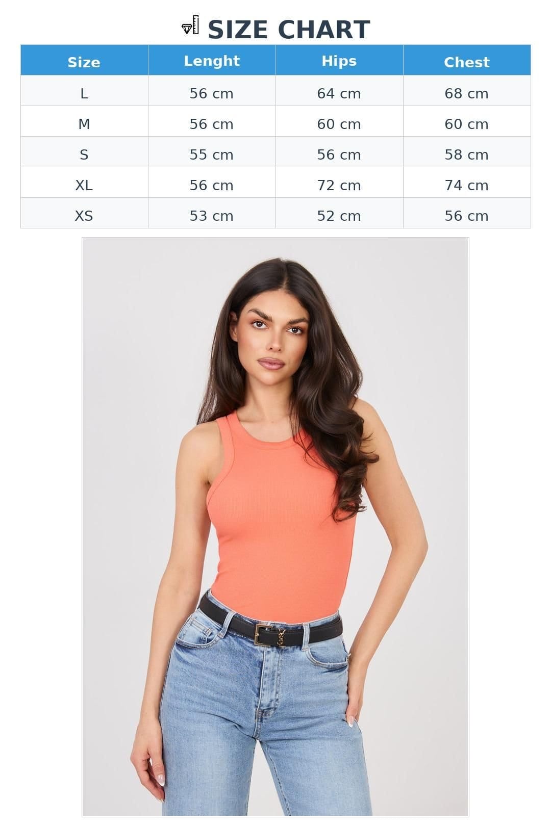 Love Lace Love Lace Women's Ribbed Cotton Tank Top with Round Neck in Coral - 4