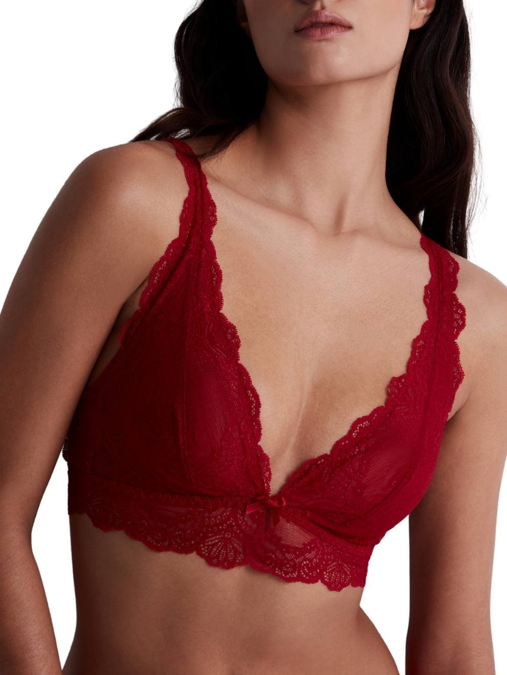 Aubade Aubade Women's Danse Des Sens Triangle Bralette in Red - 3
