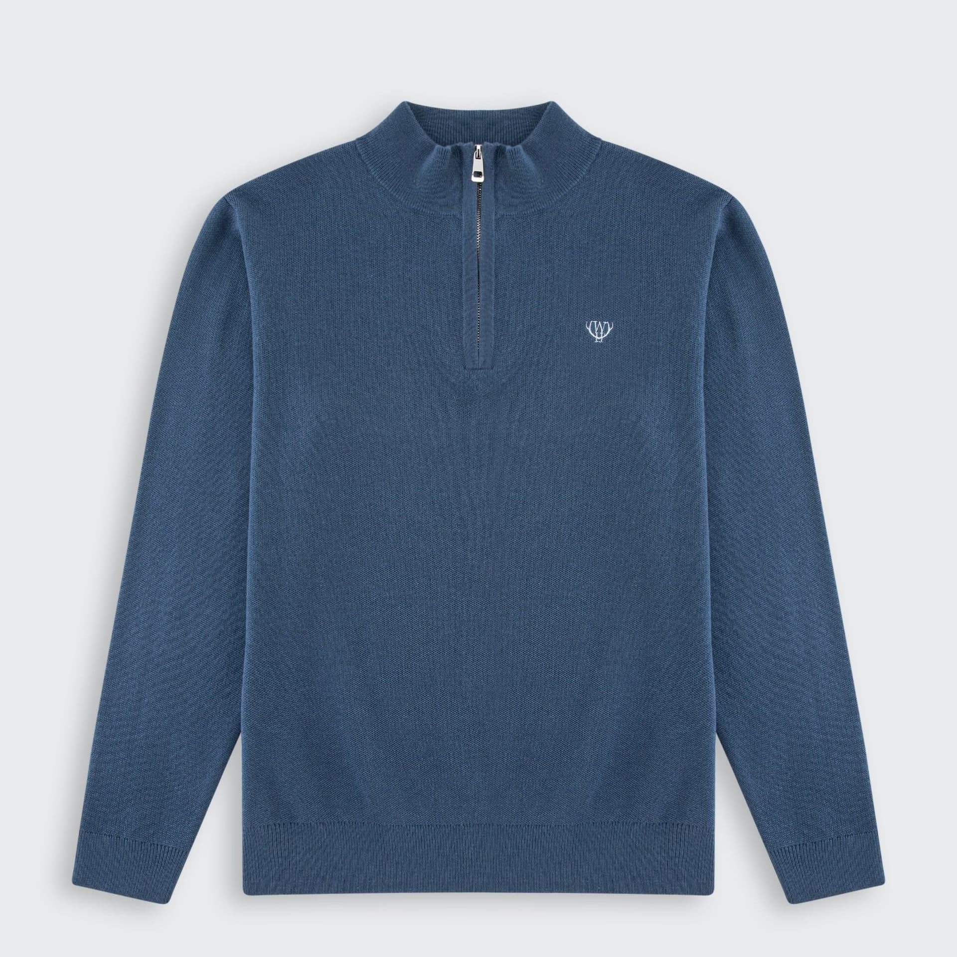 Walker & Hunt Walker & Hunt Men's Huxley Quarter Zip in Dark Blue