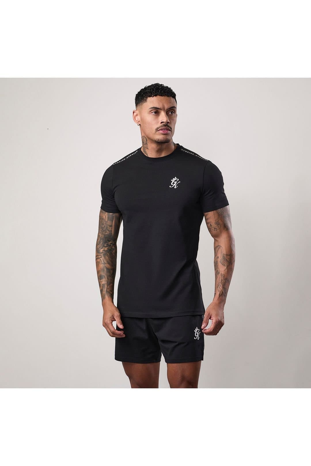 Gym King GYM KING Men's Linear Taped Tee Black