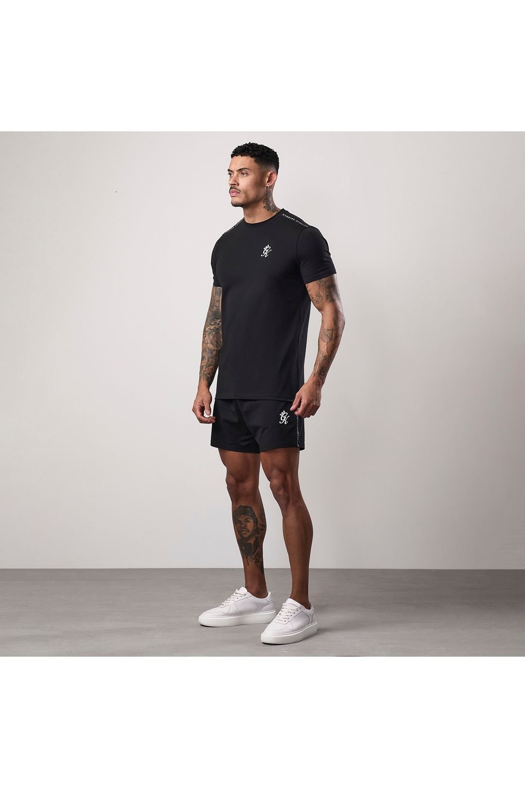 Gym King GYM KING Men's Linear Taped Tee Black - 3