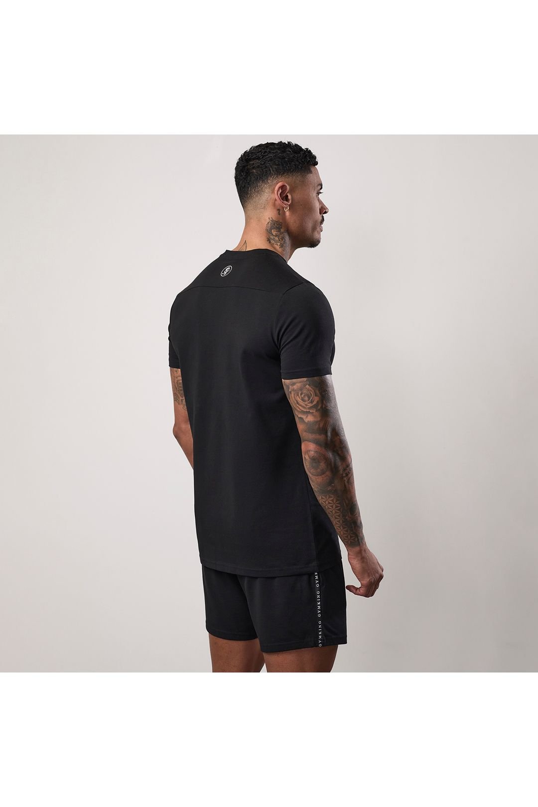 Gym King GYM KING Men's Linear Taped Tee Black - 4