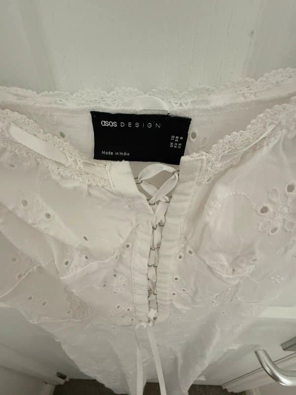 ASOS Design White summer sexy corset dress
