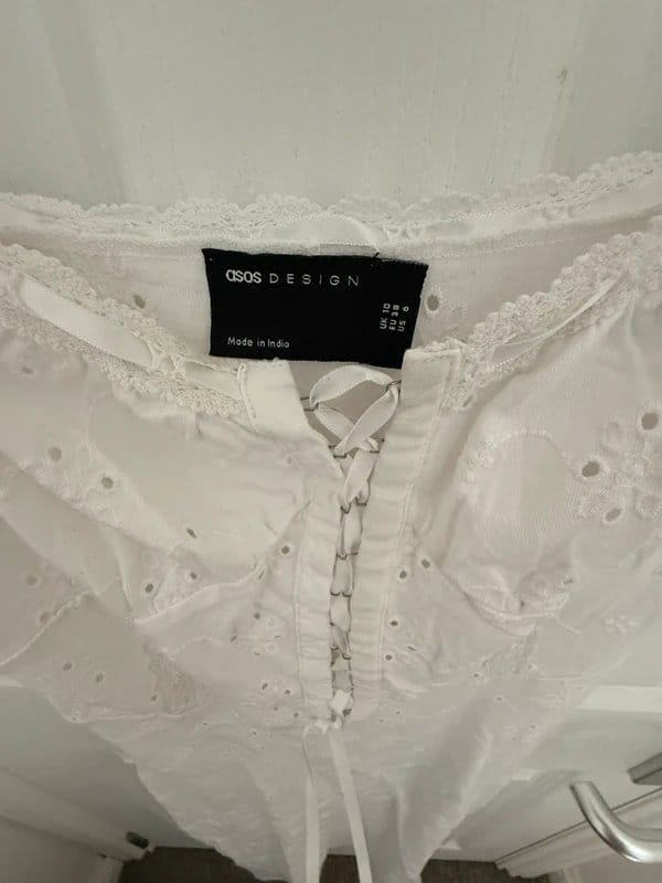 ASOS Design White Lace Corset Dress