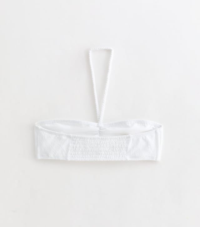 New Look Girls' White Paisley Jacquard Bikini Top and Bottoms Set New Look - 2