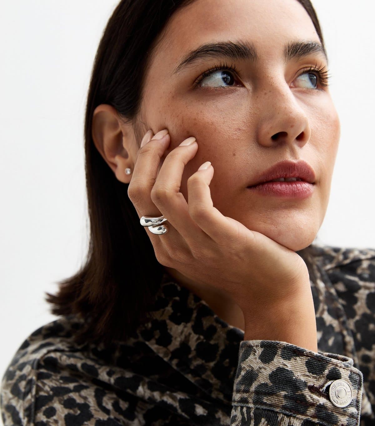 New Look Silver Tone Hug Teardrop Ring New Look
