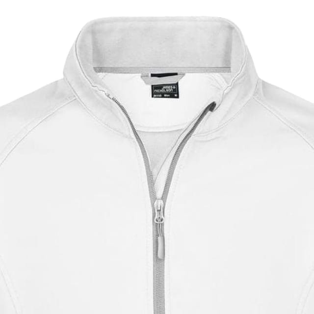 James and Nicholson James and Nicholson Men's Promo Soft Shell Jacket in White - 2
