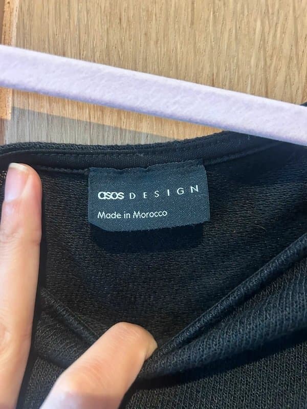 ASOS Design Black fine knit off the shoulder top