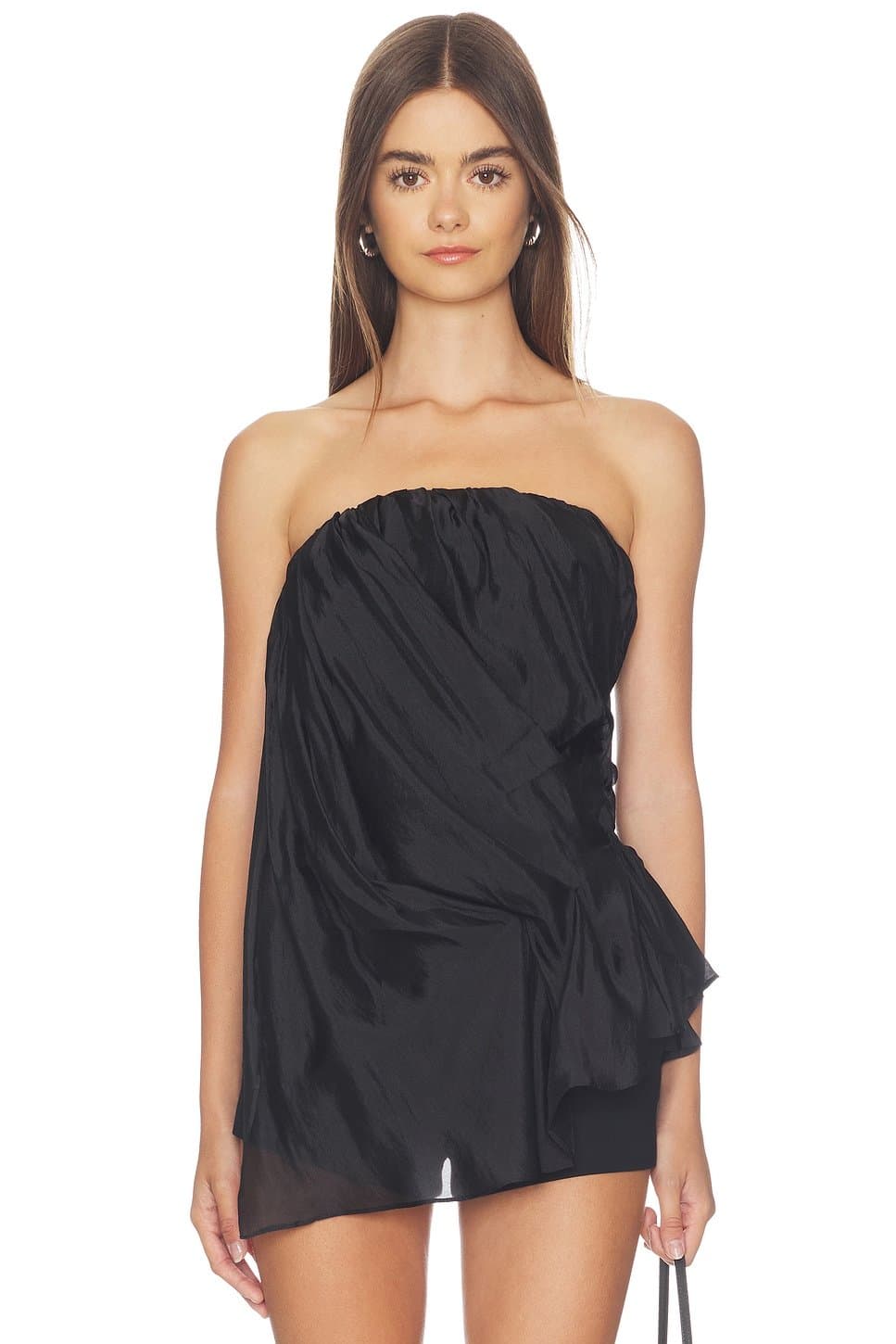 revolve Revolve Black Satin Bustier