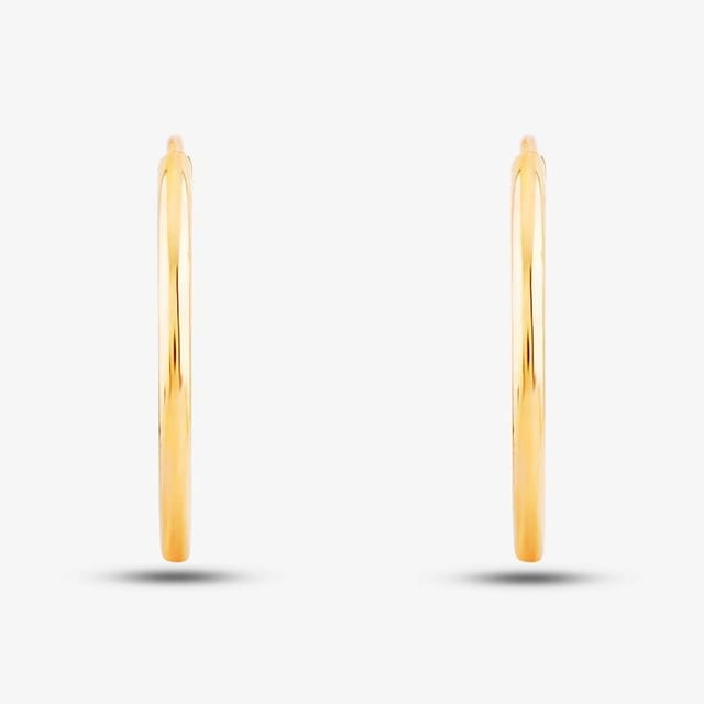 T.H.Baker T.H.Baker Women's 9ct Yellow Gold Sleeper Hoop Earrings GE2216 - 2