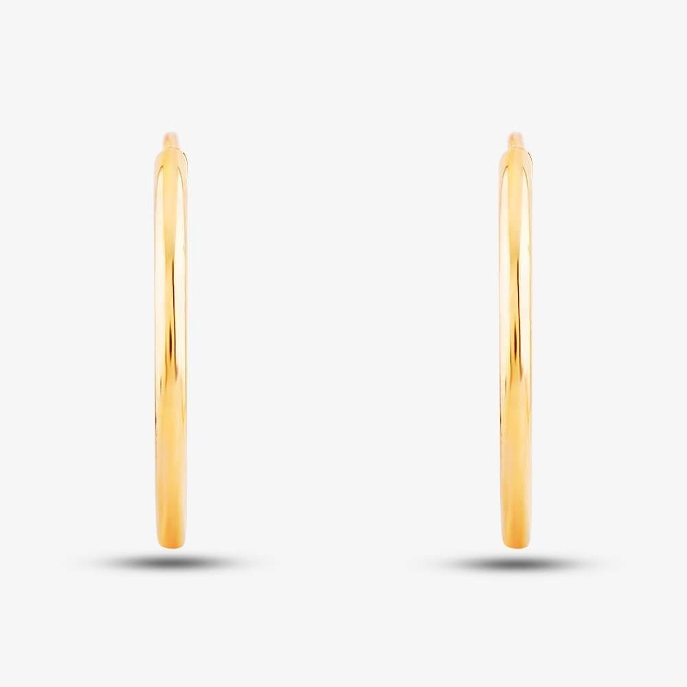T.H.Baker T.H.Baker Women's 9ct Yellow Gold Sleeper Hoop Earrings GE2216 - 3