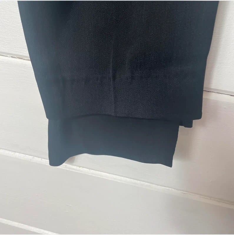 Topshop Unique Topshop Black Satin Slim Leg Ankle Grazer Trousers Pants 12 40 £175 BNWT