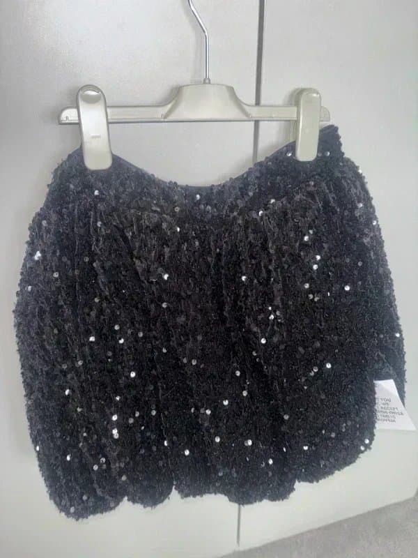 ASOS Sold out rrp£55! New with tags Black sequin velvet asos mini skirt