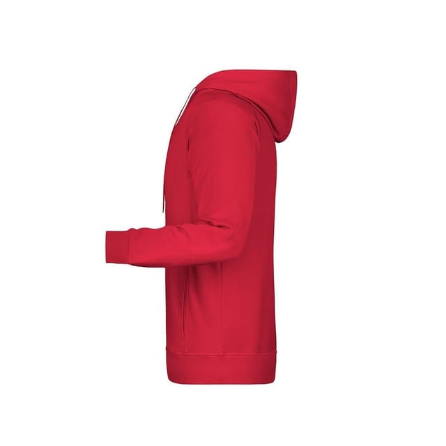 James and Nicholson James and Nicholson Men's Plain Hoodie in Red - 3