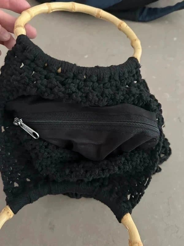 Topshop Vintage Top Shop Y2K Crochet Evening / Holiday / Summer Bag Black Excellent Condition