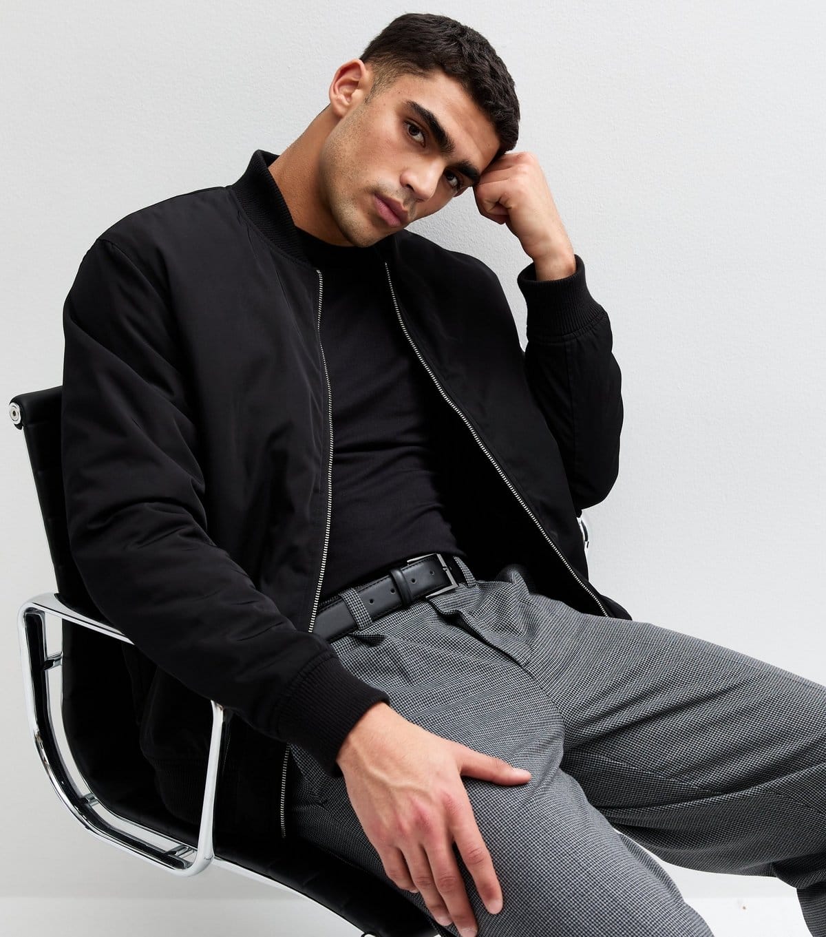 New Look Men's Black Cotton Muscle Fit T-Shirt New Look - 4