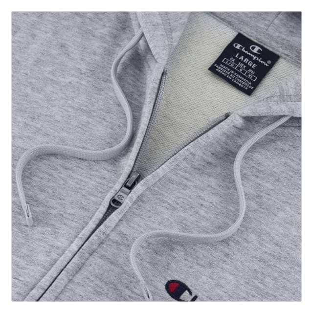 Champion Champion Men's Chest Logo Full Zip Hoodie in Grey - 3