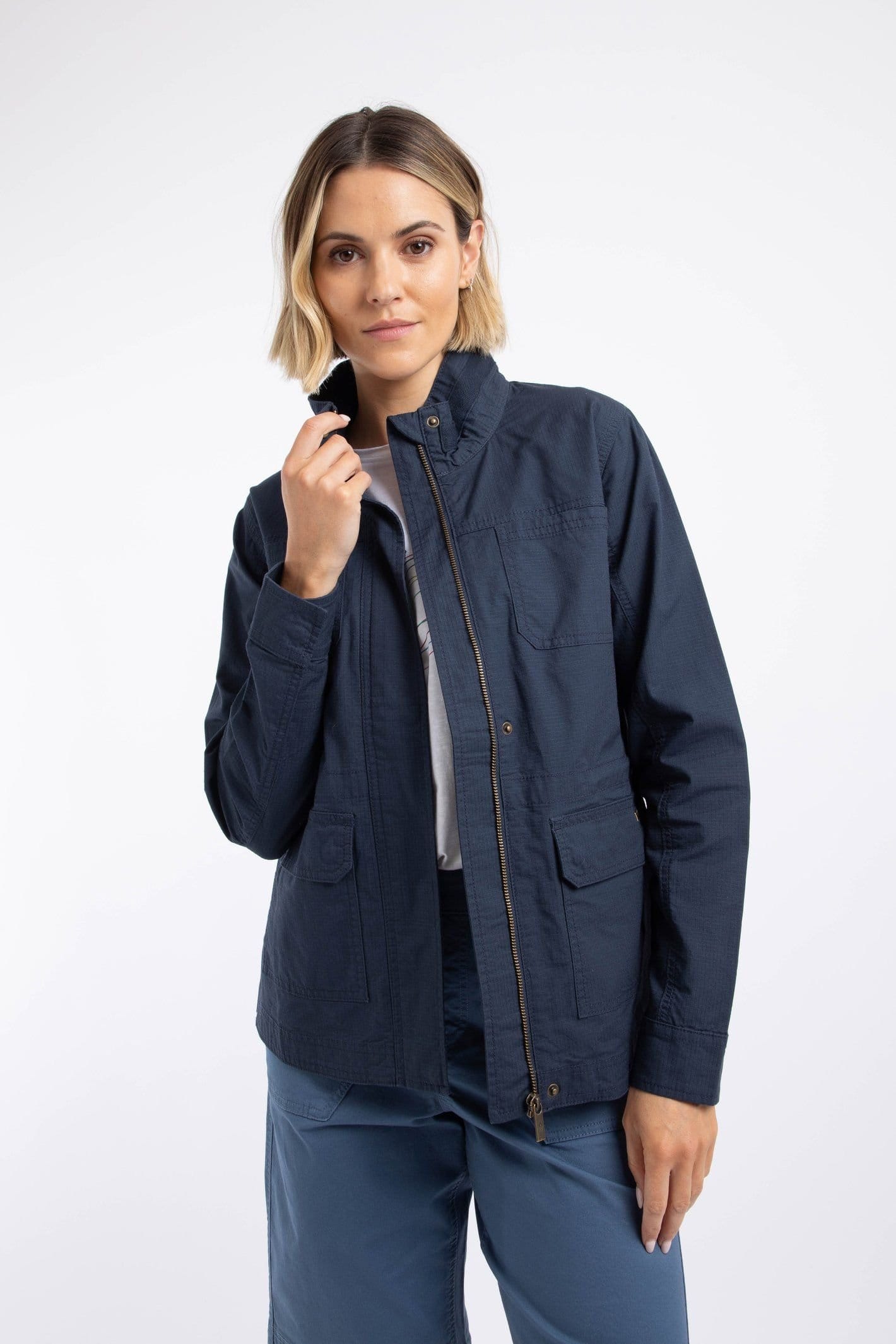 Weird Fish Navy Utility Jacket