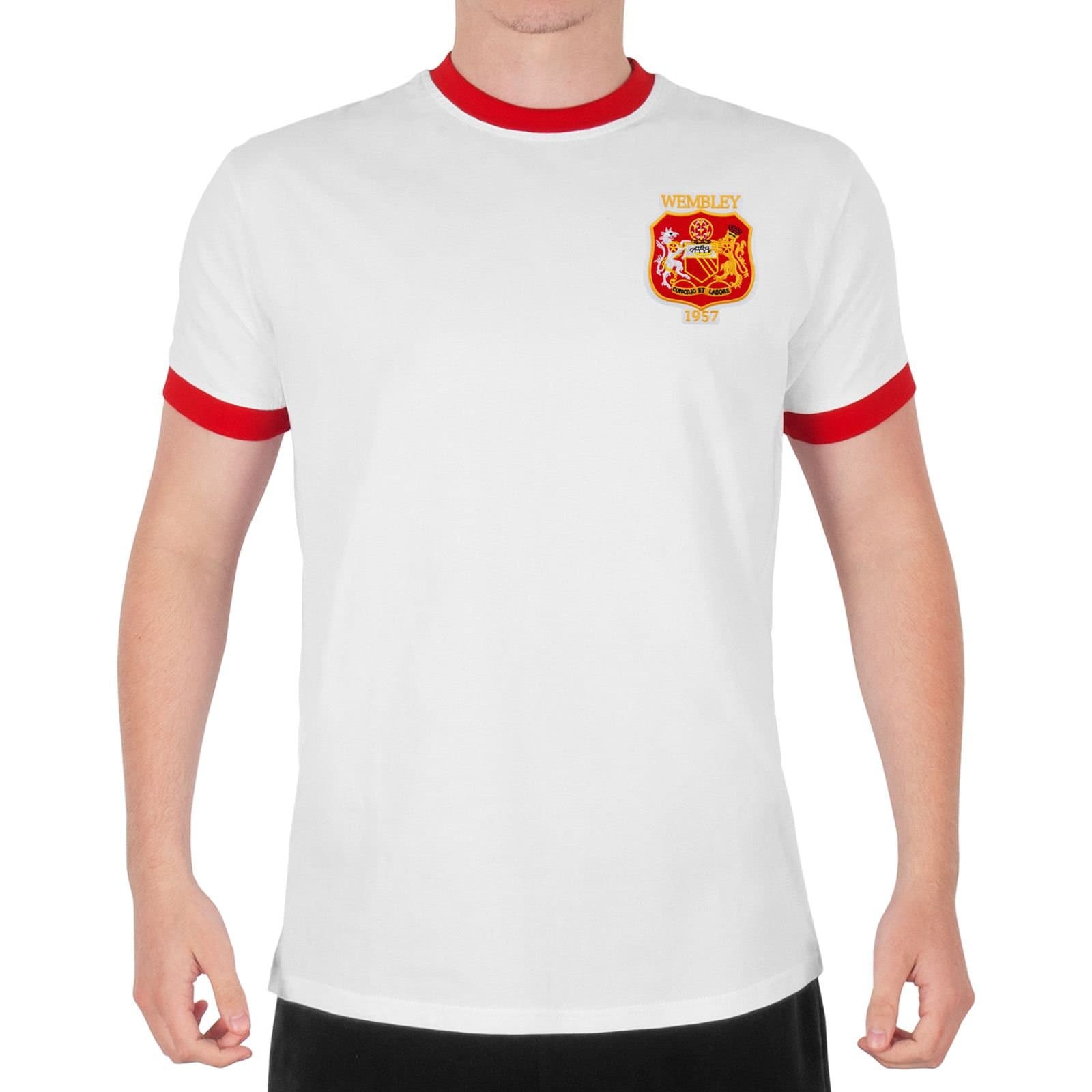 fan originals fan originals Men's Adults Manchester Crest Retro T-Shirt in Off-White