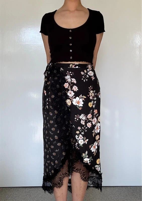 ASOS Floral wrap skirt
