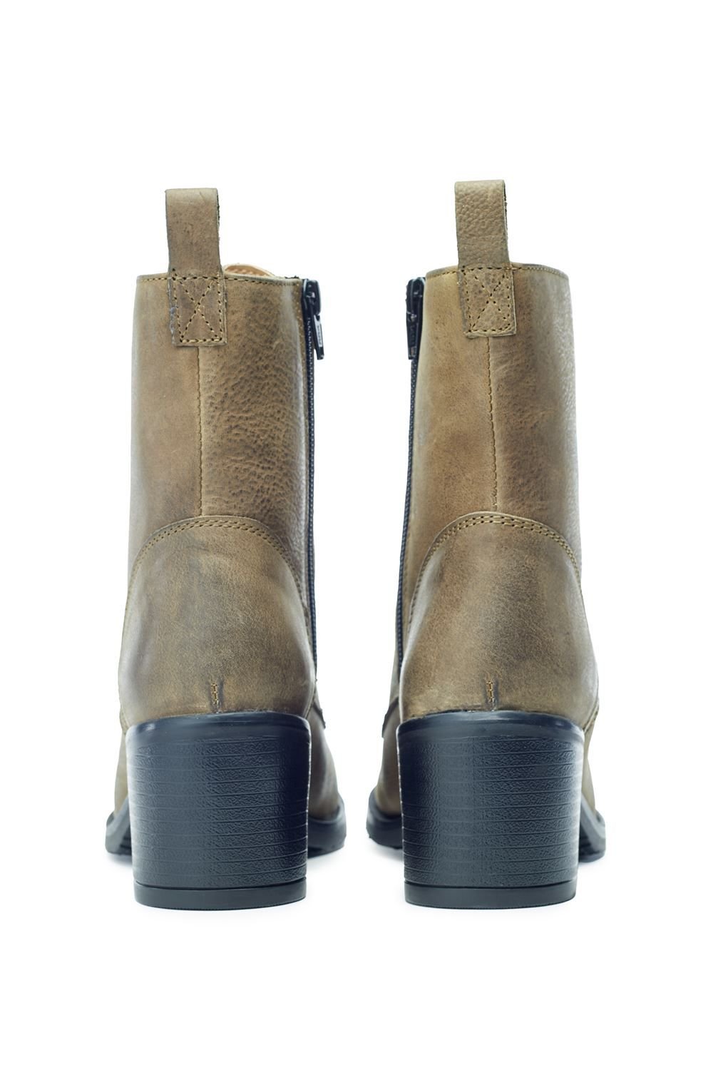 Moda In Pelle Moda In Pelle Women's 'Onda' Leather Heeled Boots in Taupe - 4