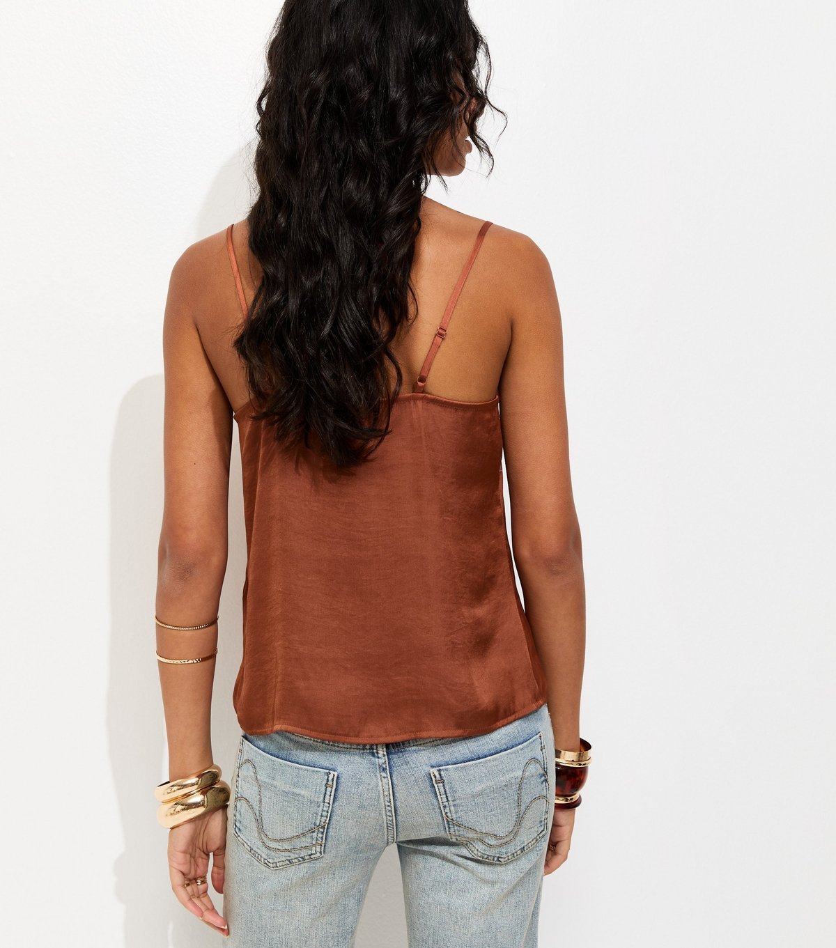 New Look Women's Brown Lace Neck Cami Top New Look - 4