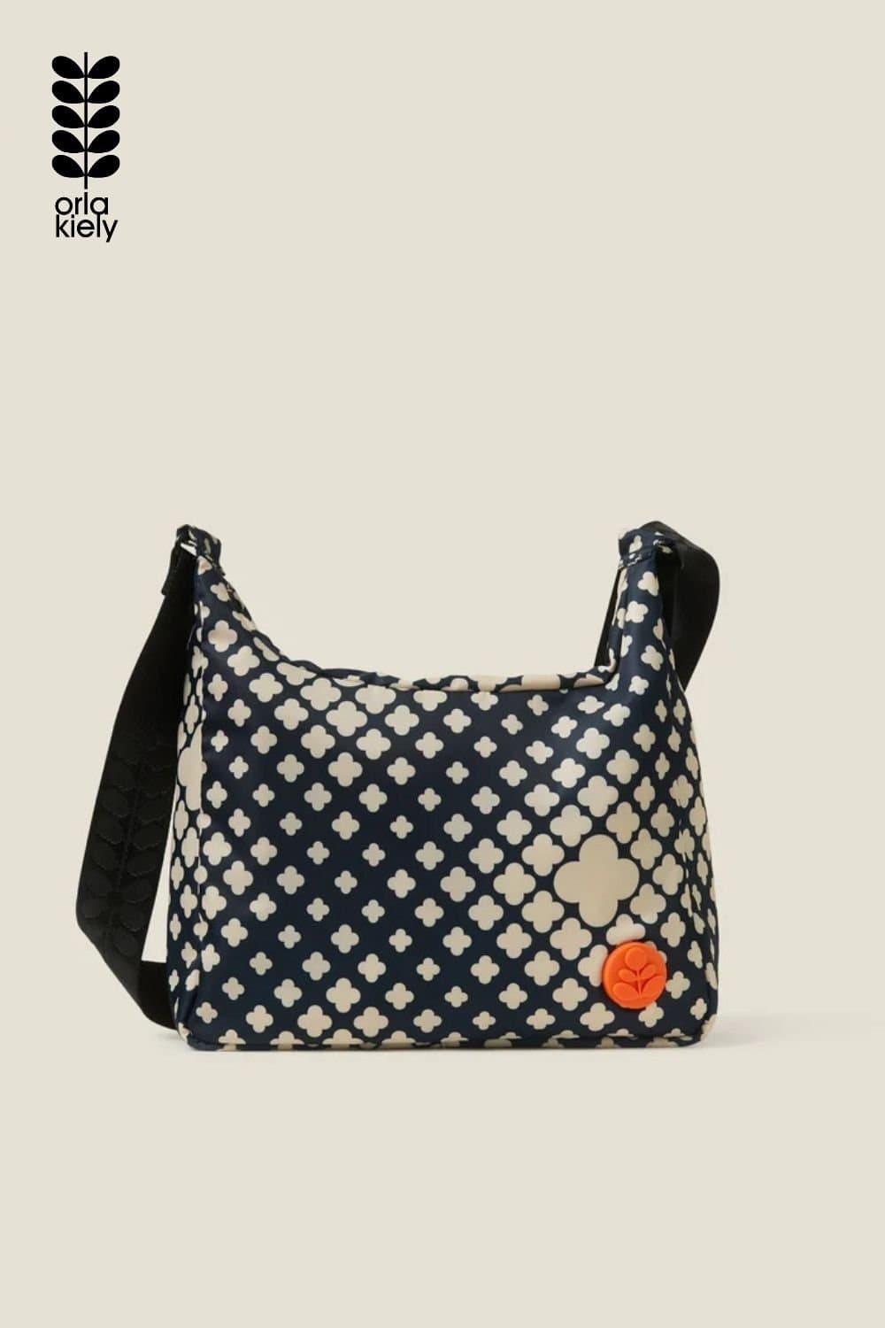 Orla Kiely Orla Kiely Women's Area Hobo Crossbody - Flower Galaxy Midnight in Navy
