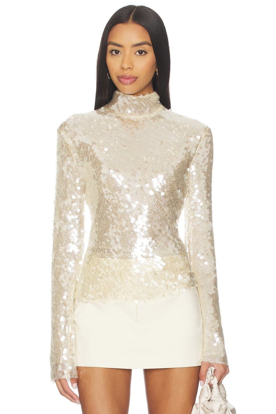 revolve Sequin Mesh Top