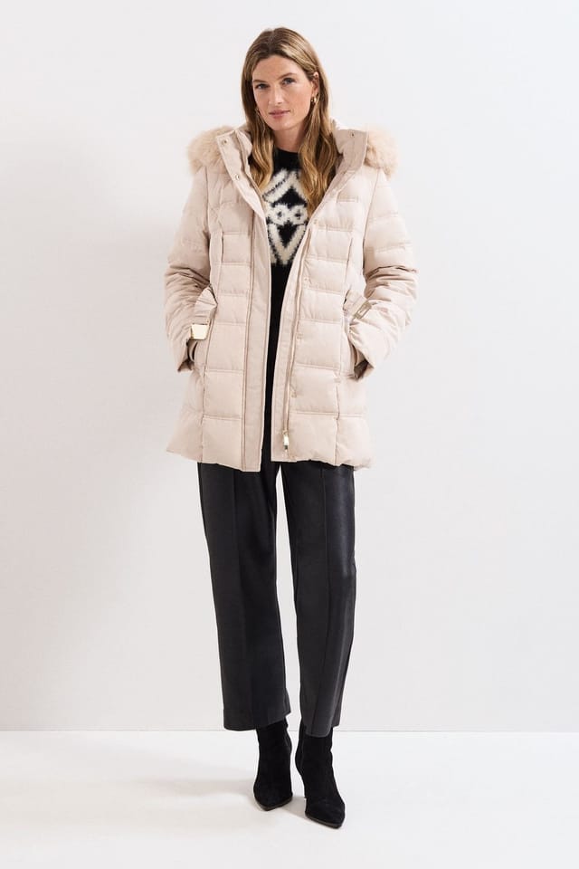 Phase Eight Phase Eight Women's Dixie Midi Coat in Cream - 3