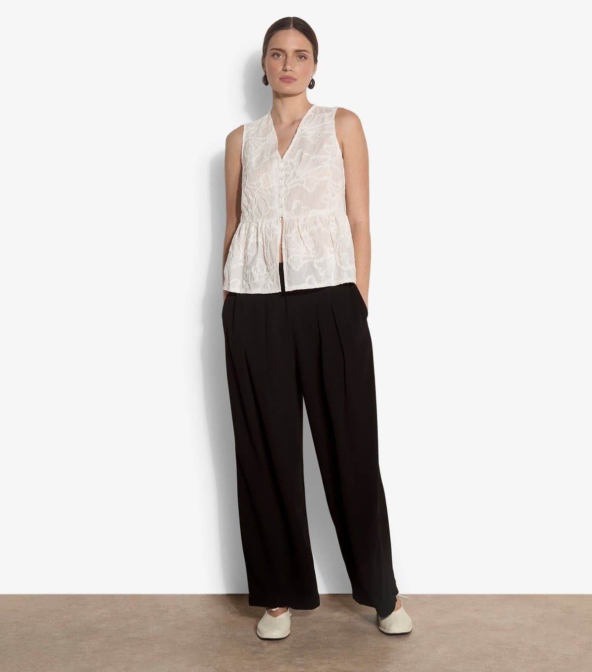 Apricot Women's Black Tailored Wide Leg Trousers Apricot New Look