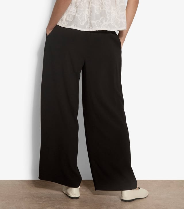Apricot Women's Black Tailored Wide Leg Trousers Apricot New Look - 3
