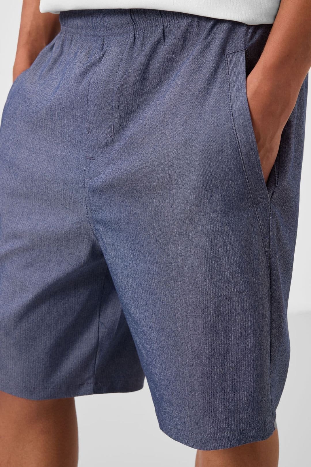 Tommy Life Tommy Life Men's Woven Chino Shorts in Mid Blue - 4