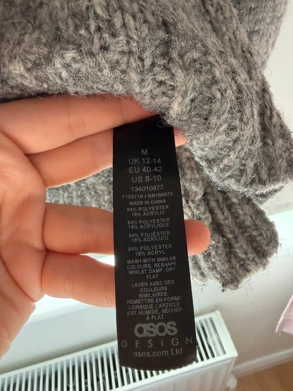 ASOS Design Grey knit jumper. Asos design.