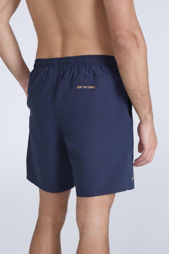 Animal Animal Men's 'Deep Dive' Lightweight Elastic Waist Quick Dry Beach Boardshorts in Dark Blue - 3