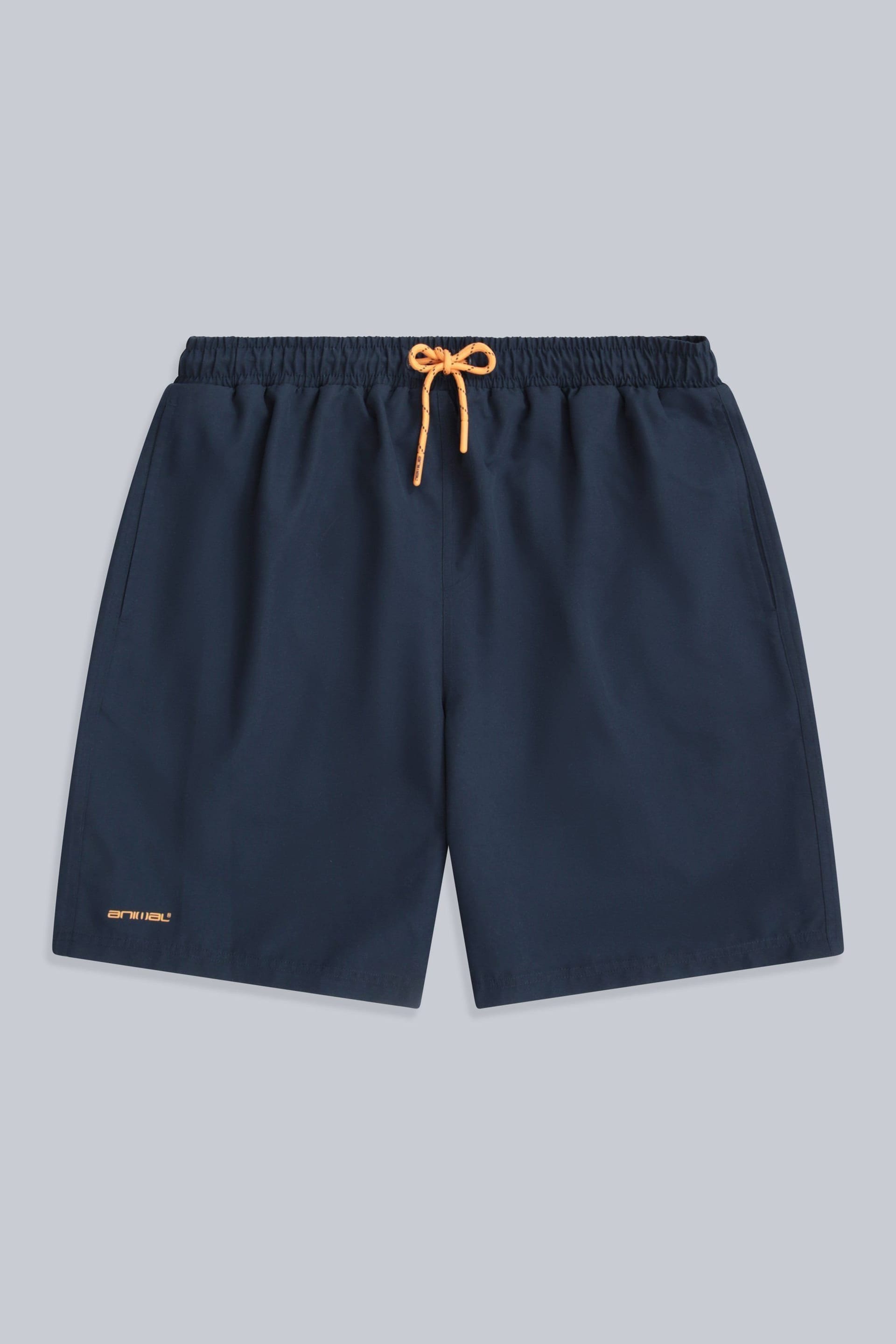 Animal Animal Men's 'Deep Dive' Lightweight Elastic Waist Quick Dry Beach Boardshorts in Dark Blue - 4