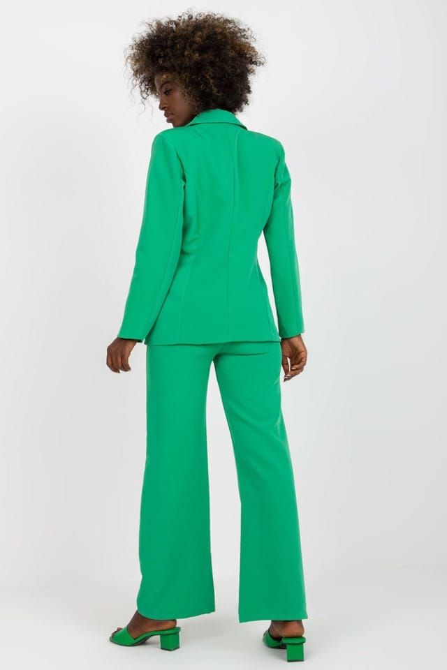 Love Lace Love Lace Women's Lined Button Jacket with Cushions in Green - 3