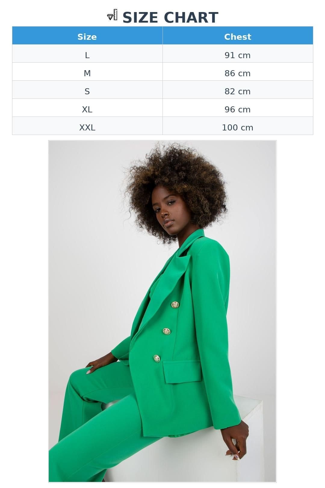 Love Lace Love Lace Women's Lined Button Jacket with Cushions in Green - 4