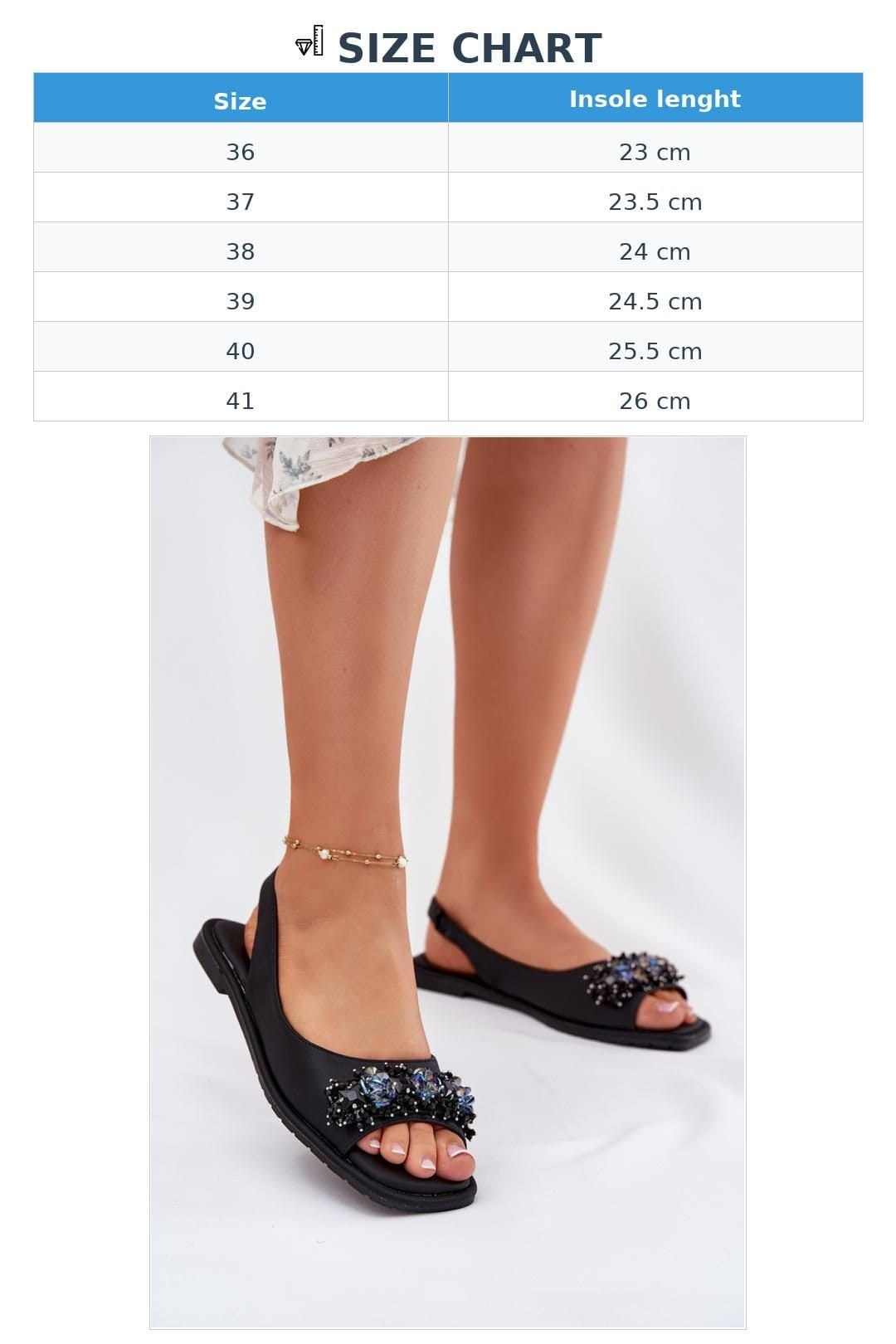 Love Lace Love Lace Women's S Barski Flat Crystal Embellished Comfort Sandals in Black - 4