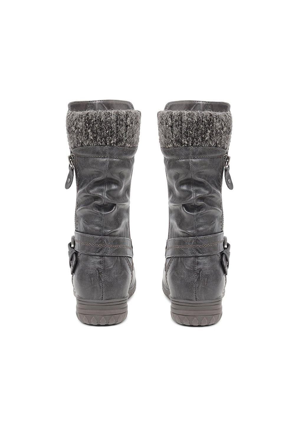 Pavers Pavers Women's Slouch Calf Boots in Grey - 3