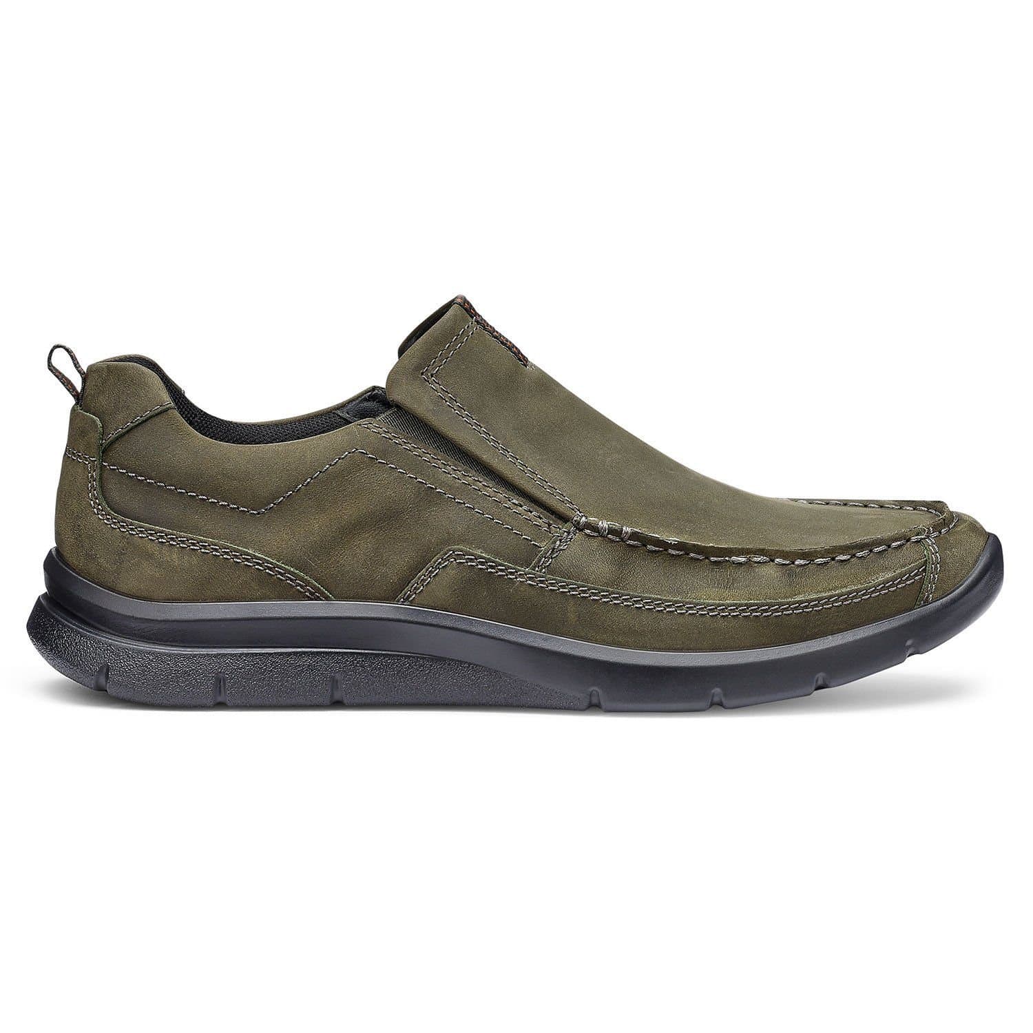 Hotter Hotter Men's 'Boost' Dual Fit Slip-On Shoes in Khaki