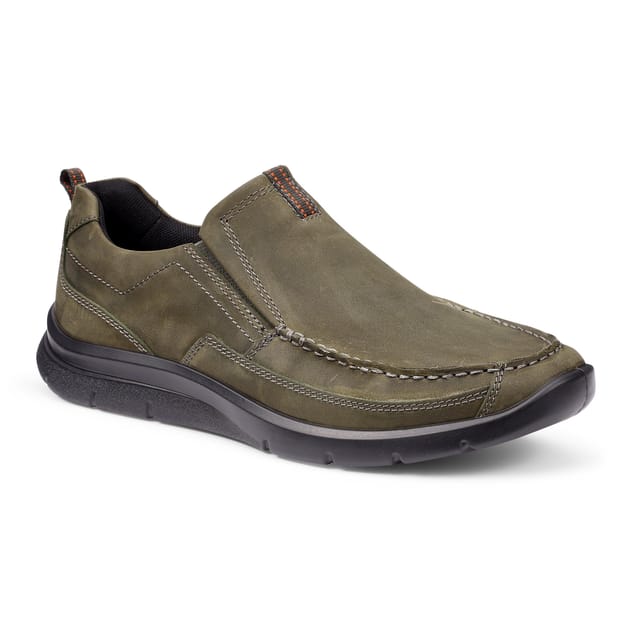 Hotter Hotter Men's 'Boost' Dual Fit Slip-On Shoes in Khaki - 2