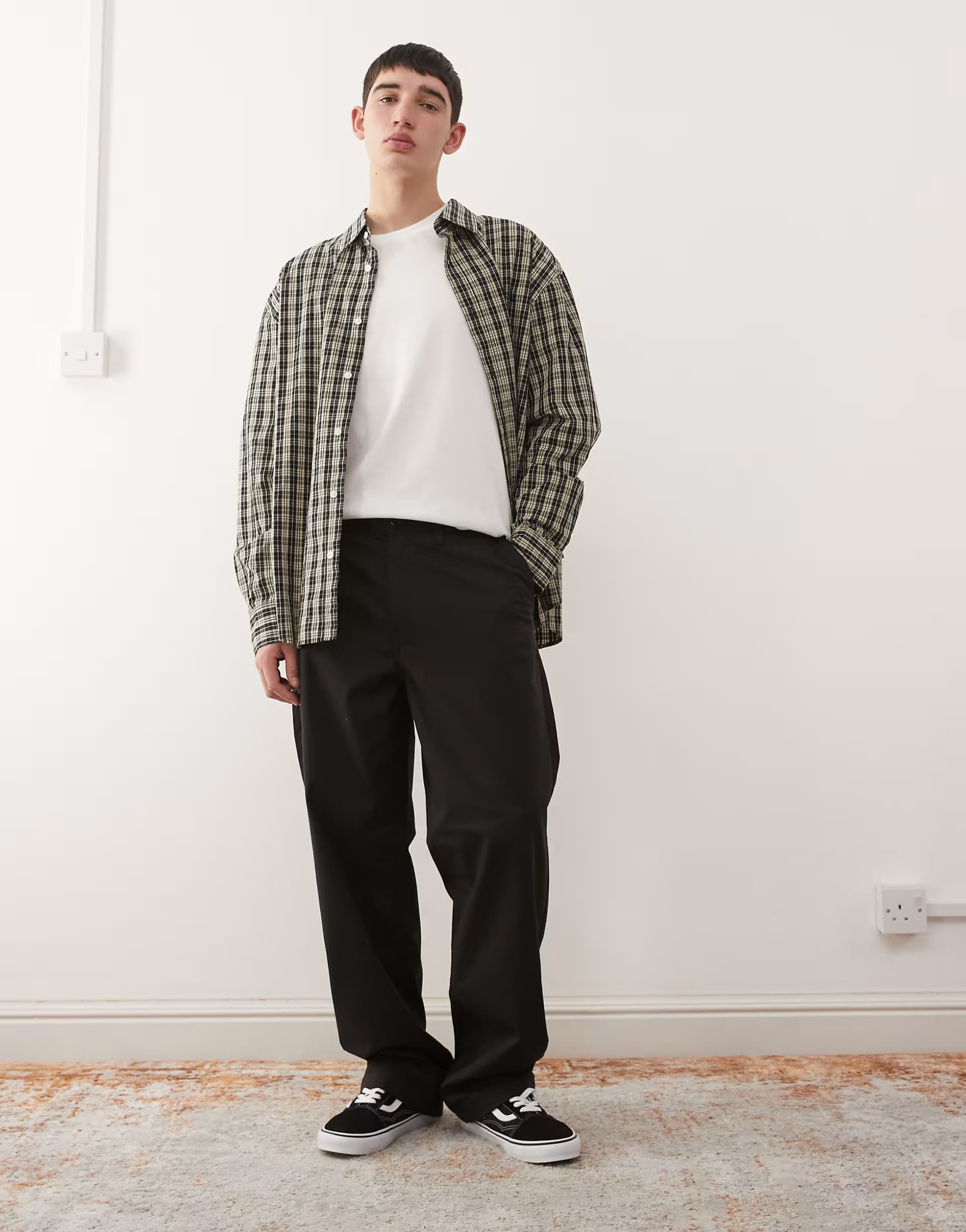 ASOS Vans Authentic chino loose pant pants black in black