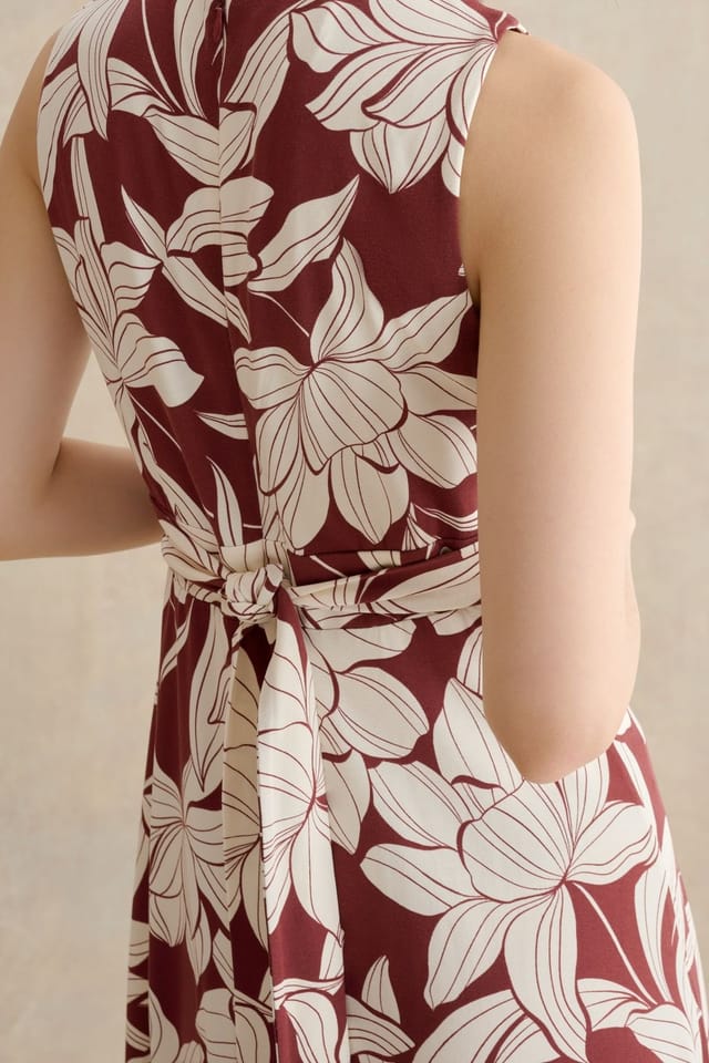 Hobbs London Hobbs London Women's Marylise Jersey Midi Dress in Chocolate - 3