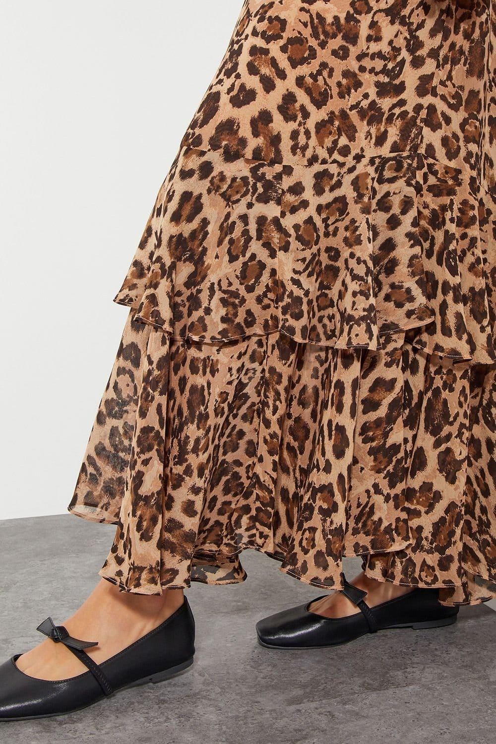 Monsoon Monsoon Women's Rowena Leopard Print Ruffle Dress Brown - 4