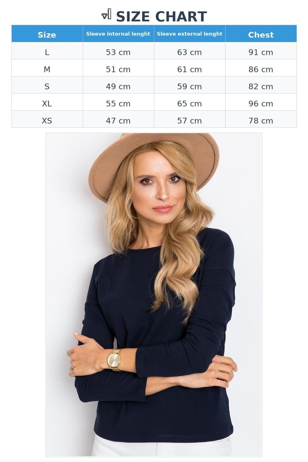 Love Lace Love Lace Women's Simple Long Sleeve Blouse for Versatile Styling Style 161495 in Blue - 4