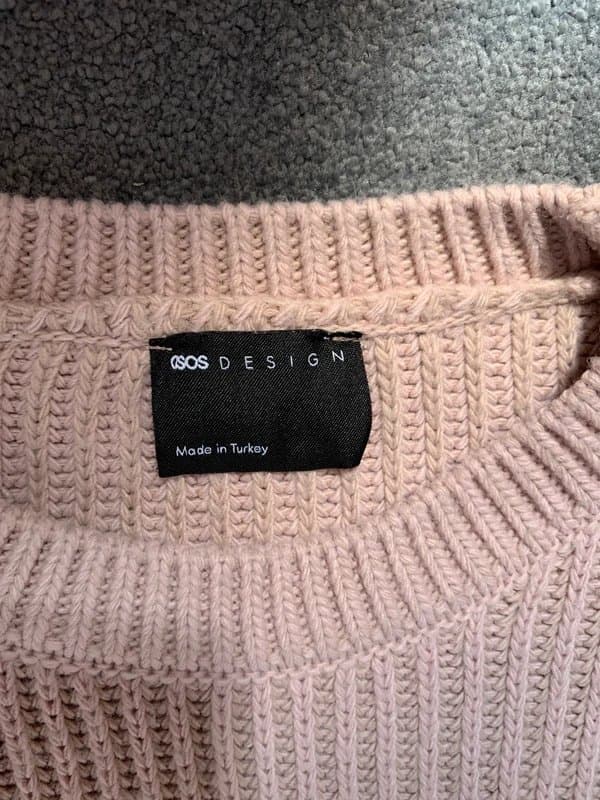 ASOS Design Men’s Pink Knit Sweater