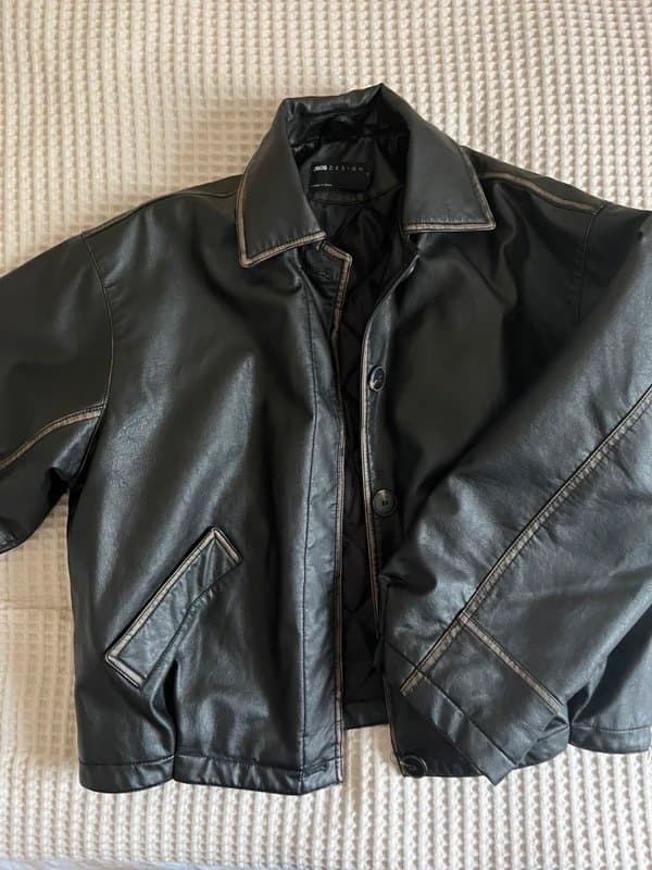 ASOS ASOS oversized leather jacket