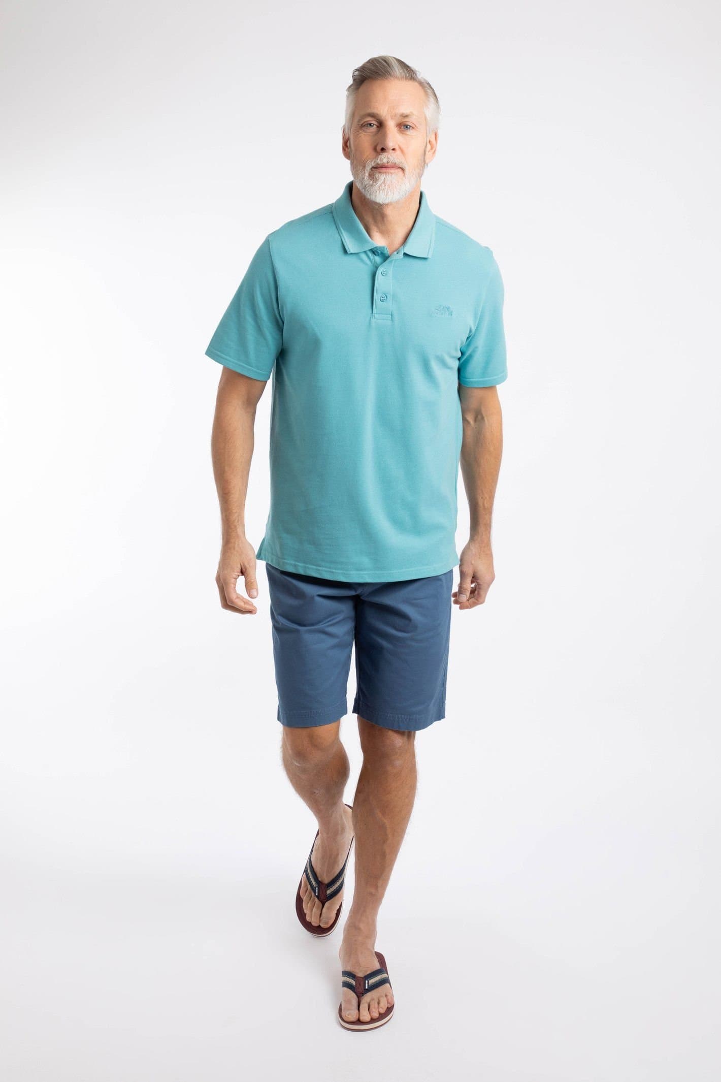 Weird Fish Weird Fish Men's Rayburn Cotton Flat Front Shorts in Blue